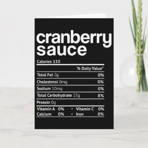 Cranberry Sauce Nutrition Fun Erntedank Christm Karte