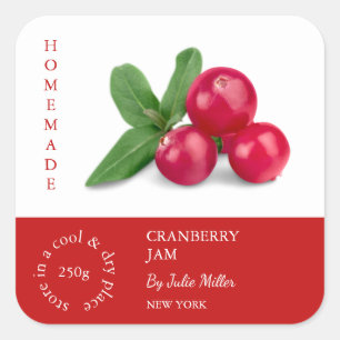 Cranberry Small Business Label Quadratischer Aufkleber