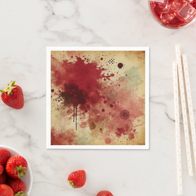 Cranberry Spice Spritzer bedrückte Tinte Decoupage Serviette (Beispiel)