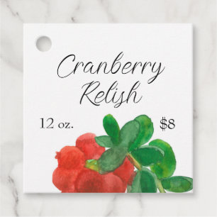 Cranberry Tag hausgemachte Kondition Jar Price Geschenkanhänger