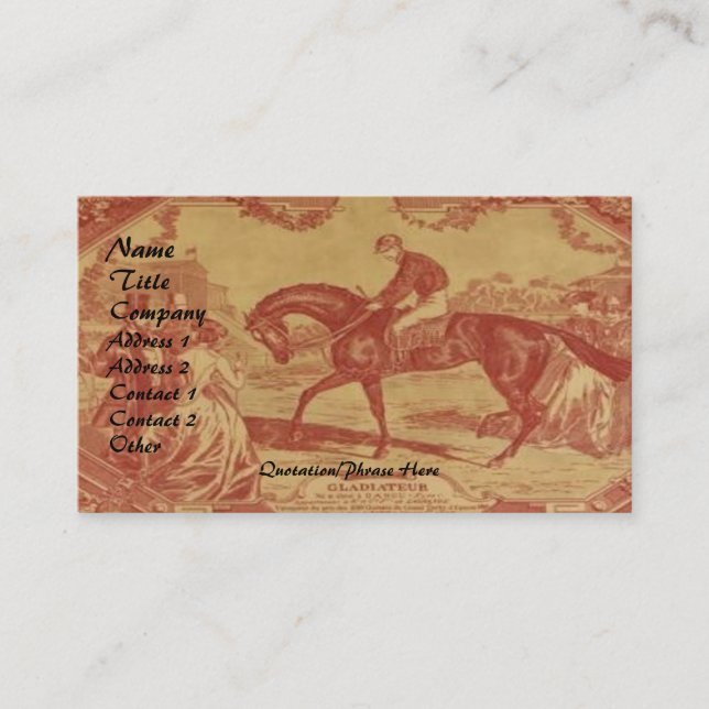 Cranberry Toile Visitenkarte (Vorderseite)