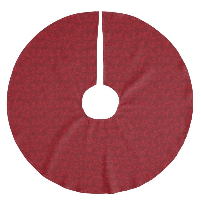 Cranberry Tree Skirt Polyester Weihnachtsbaumdecke (Vorderseite)