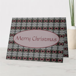 Cranberry und Graumuster Dankeskarte