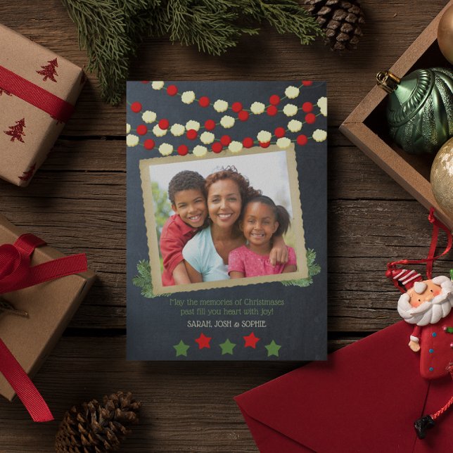 Cranberry und Popcorn Rustikales Foto Weihnachten (Von Creator hochgeladen)