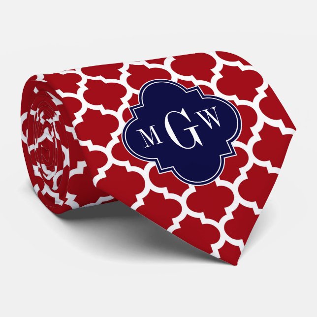 Cranberry Welch marokkanische #5 Navy Blue Name Mo Krawatte (Gerollt)