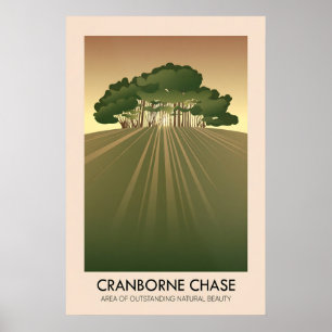 Cranborne Chase AONB Reiseplakat Poster