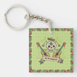 Crâne à sucre et guitares Dia de Muertos | Porte-c