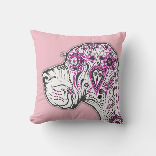 Crâne à sucre extérieur Grand Coussin Danse (Recto)