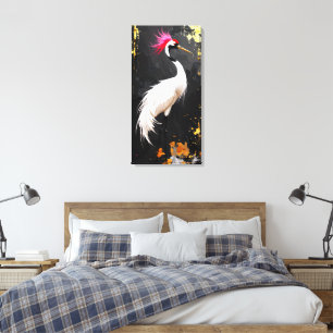 Crane Art - Zeitgenössisches asiatisch inspirierte Leinwanddruck