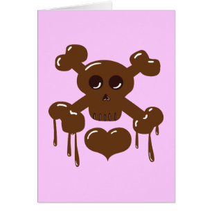 Crâne au chocolat et os croisés