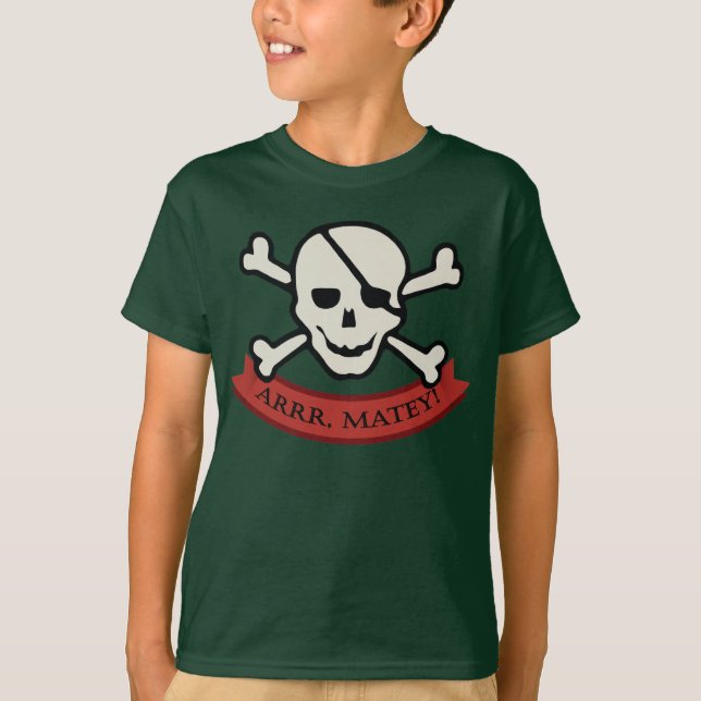 Crâne - Basique pour les enfants verts - T-shirt s (Devant)