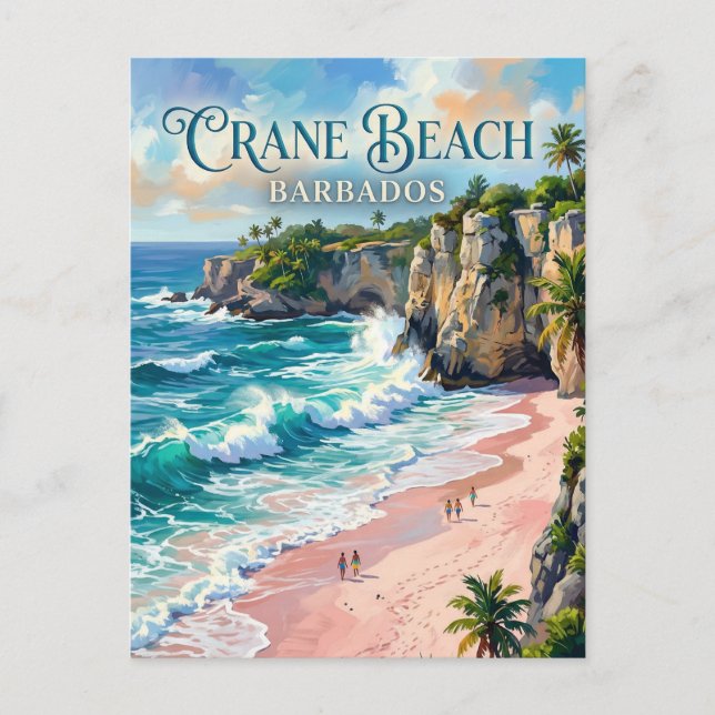 Crane Beach Barbados Postkarte (Vorderseite)
