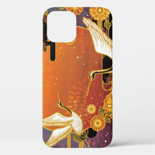 Crane Bird Chrysanthemum Japanisches Muster Case-Mate iPhone Hülle