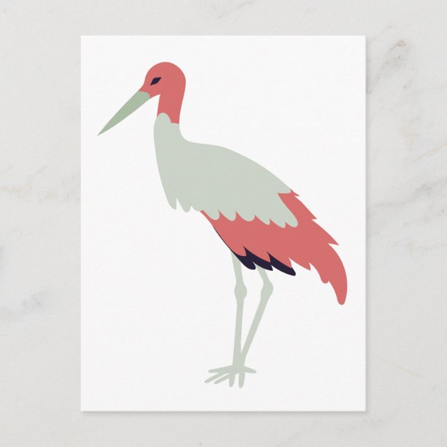 Crane Bird Postkarte (Vorderseite)