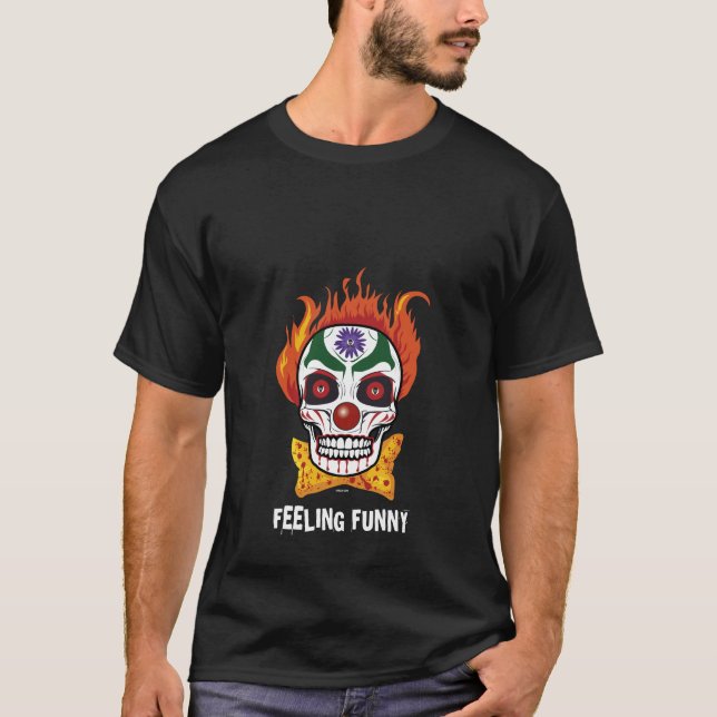 Crâne Clown mal Feindre Tshirt drôle (Devant)