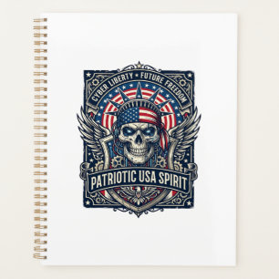 Crâne Cyber Liberté Patriotique Futur Cyberpunk Gr