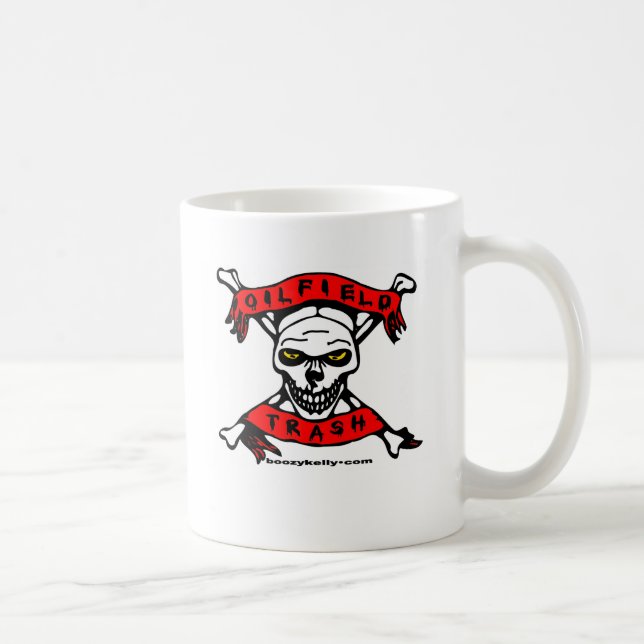 Crâne de déchets de gisement de pétrole et tasse (Droite)