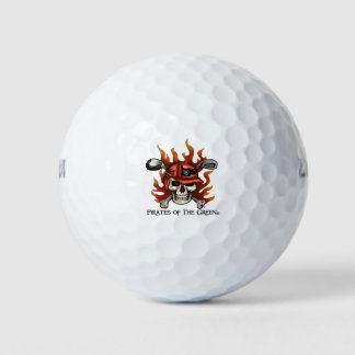Crâne de golf flamboyant et balles de golf de Cros