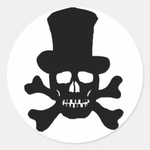 Crâne de poison de 20 autocollants et casquette