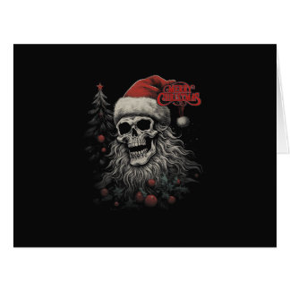 Crâne de squelette Noël joyeux drôle Santa apparié