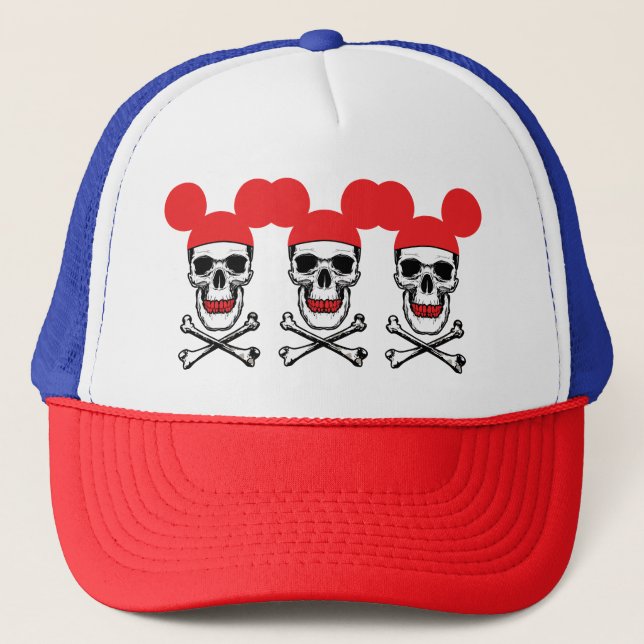 Crâne en Casquette souris-oreille avec X-Bone (Devant)