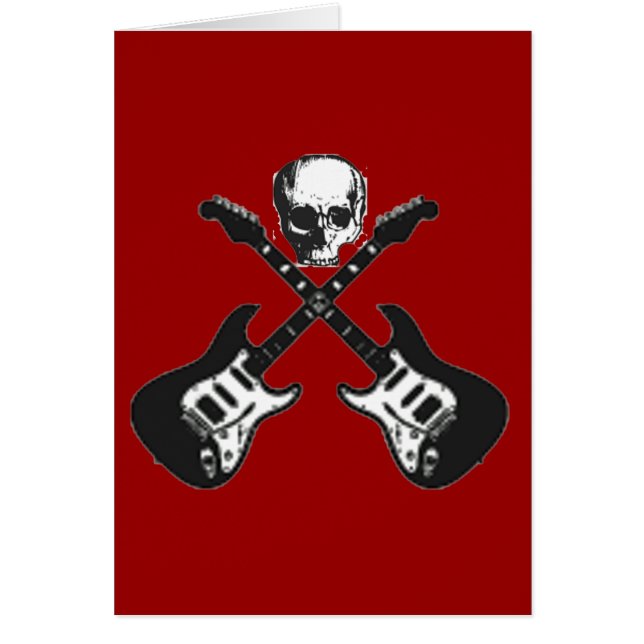 Crâne et carte croisée de pirate de guitares (Devant)