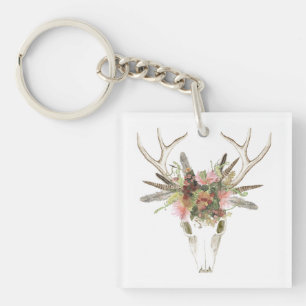 Crâne et fleurs de cerfs communs