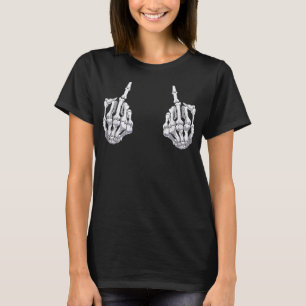 Crâne et os 322 T-shirt en détresse - Crâne et C