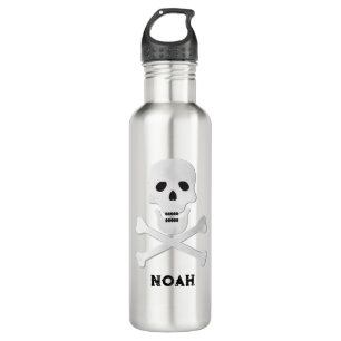 Crâne et os croisés Bouteille d'eau personnalisée