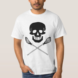Crâne et T-shirt de bâtons de lacrosse
