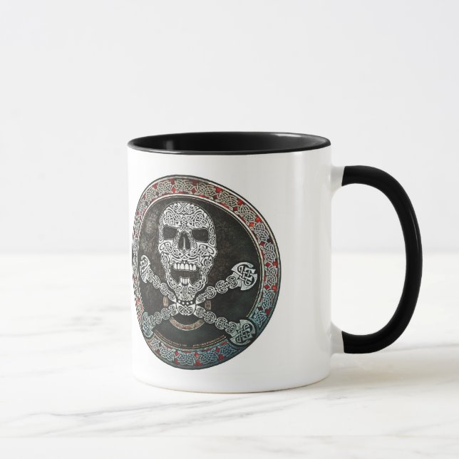 Crâne et tasse celtiques d'os croisés (Droite)