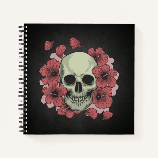 Crâne floral Dia de los Muertos | Carnet (Devant)