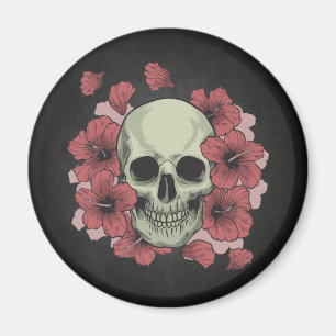 Crâne floral Dia de los Muertos   Magnet