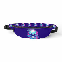 Crâne floral en style Vaporwave