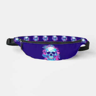 Crâne floral en style Vaporwave
