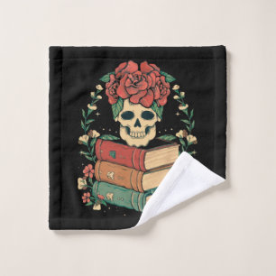 Crâne floral sur vos livres