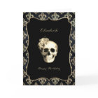 Crâne gothique Carte d'anniversaire personnalisée