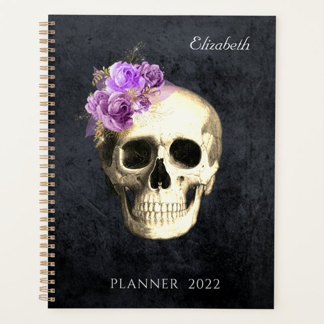  Crâne gothique glam Personnalisé 2022 (Devant)