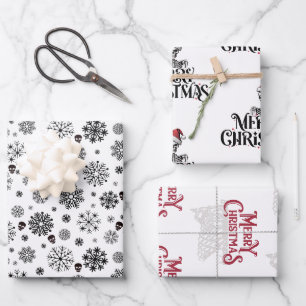 Crâne gothique Papier d'enveloppement de Noël