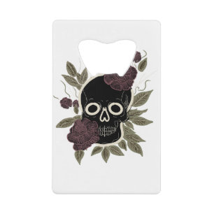 Crâne gothique personnalisé et roses Art floral so