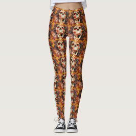 Crâne hurlant Halloween Imprimer Leggings