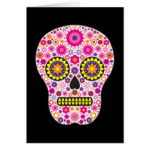 Crâne mexicain rose de sucre