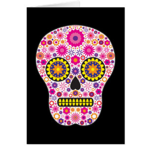Crâne mexicain rose de sucre