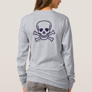Crâne n Bones femmes gris manches longues T-shirt 