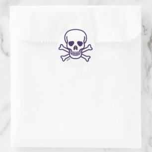 Crâne n Bones petites autocollants ronds