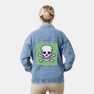 Crâne n Bones vert femmes jean veste