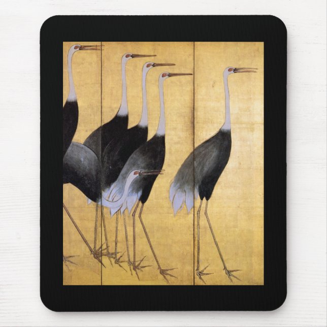 Crane, Ogata Kōrin, japanische Kunstkunst Mousepad (Vorne)