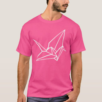 Crane Origami - Japanische Kunst - (Weißes Design) T-Shirt