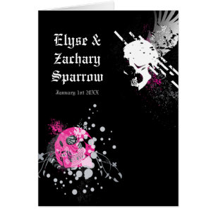 crâne pirate hi-fi invitations de mariage