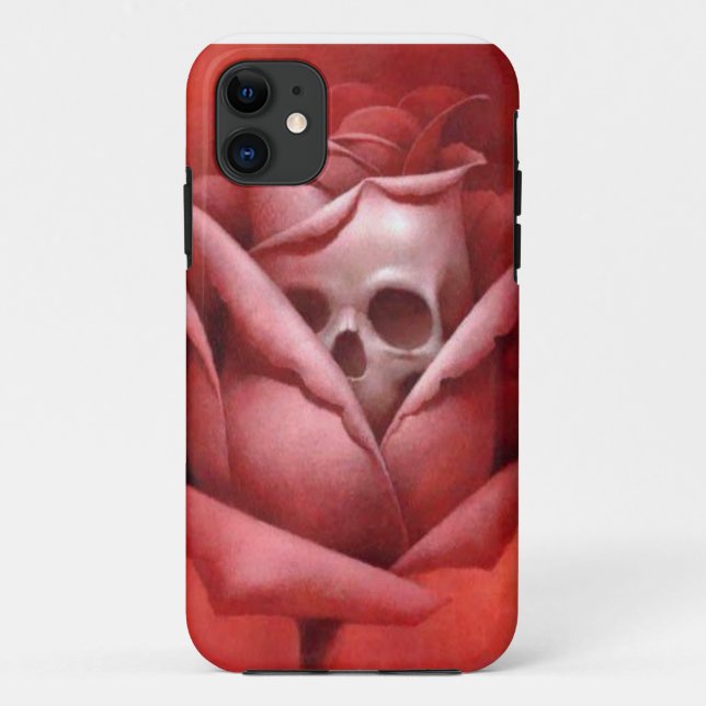 crâne rose sur le coque iphone (Dos)